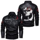 Custom Name Bimota Skull Leather Jacket - Personalized Logo Car Motorcycle Model