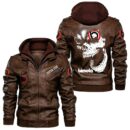 Custom Name Bimota Skull Leather Jacket - Personalized Logo Car Motorcycle Model