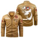 Custom Name Bimota Skull Leather Jacket - Personalized Logo Car Motorcycle Model