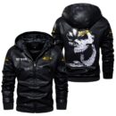 Custom Name Boss Hoss Skull Leather Jacket - Personalized Logo Car Motorcycle Model