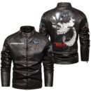 Custom Name Bsa Skull Leather Jacket - Personalized Logo Car Motorcycle Model