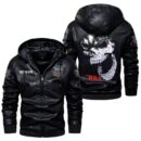 Custom Name Bsa Skull Leather Jacket - Personalized Logo Car Motorcycle Model