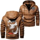 Custom Name Bsa Skull Leather Jacket - Personalized Logo Car Motorcycle Model