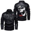 Custom Name Bsa Skull Leather Jacket - Personalized Logo Car Motorcycle Model