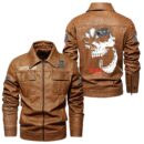 Custom Name Bsa Skull Leather Jacket - Personalized Logo Car Motorcycle Model