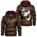 Custom Name Bsa Skull Leather Jacket - Personalized Logo Car Motorcycle Model