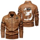Custom Name Buell Motorcycles Skull Leather Jacket - Personalized Logo Car Motorcycle Model