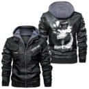 Custom Name Buell Motorcycles Skull Leather Jacket - Personalized Logo Car Motorcycle Model