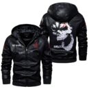 Custom Name Deutz Skull Leather Jacket - Personalized Logo Car Motorcycle Model
