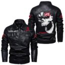 Custom Name Gas Gas Skull Leather Jacket - Personalized Logo Car Motorcycle Model
