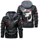Custom Name Gas Gas Skull Leather Jacket - Personalized Logo Car Motorcycle Model