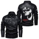 Custom Name Kioti Skull Leather Jacket - Personalized Logo Car Motorcycle Model