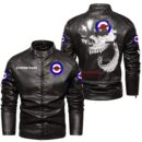 Custom Name Lambretta Skull Skull Leather Jacket - Personalized Logo Car Motorcycle Model