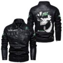 Custom Name Land Rover Defender Skull Skull Leather Jacket - Personalized Logo Car Motorcycle Model