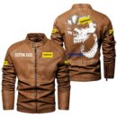 Custom Name Liebherr Skull Skull Leather Jacket - Personalized Logo Car Motorcycle Model