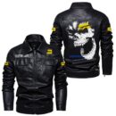 Custom Name Liebherr Skull Skull Leather Jacket - Personalized Logo Car Motorcycle Model