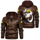 Custom Name Liebherr Skull Skull Leather Jacket - Personalized Logo Car Motorcycle Model