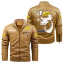 Custom Name Liebherr Skull Skull Leather Jacket - Personalized Logo Car Motorcycle Model