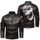 Custom Name Moto Morini Skull Skull Leather Jacket - Personalized Logo Car Motorcycle Model