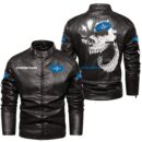 Custom Name Polaris Skull Leather Jacket - Personalized Logo Car Motorcycle Model