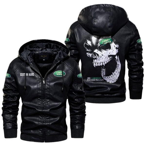 Custom Name Range Rover Skull Leather Jacket - Personalized Logo Car Motorcycle Model - Image 5