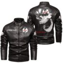 Custom Name Shelby Skull Leather Jacket - Personalized Logo Car Motorcycle Model