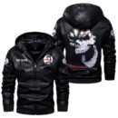 Custom Name Shelby Skull Leather Jacket - Personalized Logo Car Motorcycle Model
