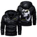 Custom Name Sherco Skull Leather Jacket - Personalized Logo Car Motorcycle Model