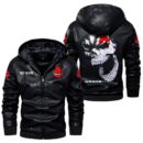 Custom Name Ursus Skull Leather Jacket - Personalized Logo Car Motorcycle Model