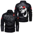 Custom Name Ursus Skull Leather Jacket - Personalized Logo Car Motorcycle Model
