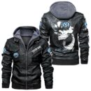 Custom Name Volkswagen Golf Skull Leather Jacket - Personalized Logo Car Motorcycle Model