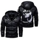 Custom Name West Coast Choppers Skull Leather Jacket - Personalized Logo Car Motorcycle Model