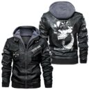 Custom Name West Coast Choppers Skull Leather Jacket - Personalized Logo Car Motorcycle Model
