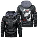 Custom Name Zetor Skull Leather Jacket - Personalized Logo Car Motorcycle Model