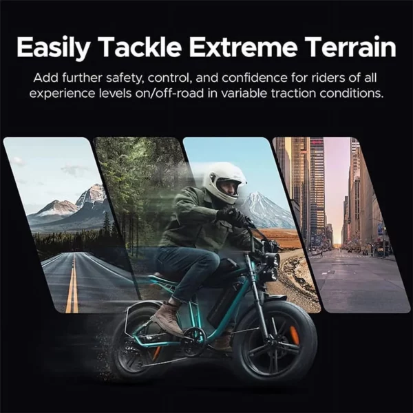 AKEZ Retro Electric Bike 1000W, 28mph, 94 Miles Range, 20"x4.0" Fat Tires, Full Suspension, UL Certified - Image 9