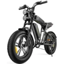 AKEZ 1000W Retro Electric Bike - 28mph, 94-Mile Range, 20"x4.0" Fat Tires, Full Suspension, 7-Speed, UL Certified