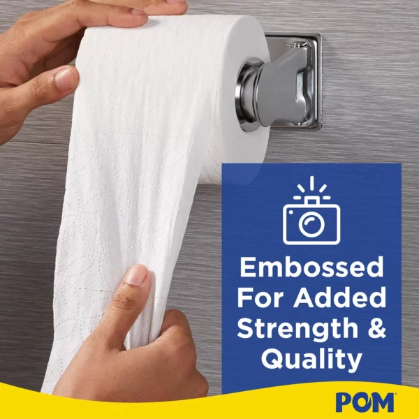 American Standart 2-Ply Bath Tissue, Septic Safe, 45 Rolls, Soft & Strong Toilet Paper - Image 6
