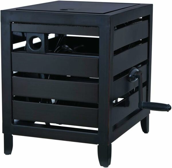 AMES NeverLeak Hose Cabinet, 150-Foot Capacity, Auto-Track Reel, Weather Resistant, Black