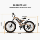 Aostirmotor 1500W Electric Mountain Bike, 26" Fat Tires, 48V 15Ah Battery, Aluminum Frame, Shimano 7-Speed, Disc Brakes, Adult Trail Bike