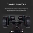 AT V.2 Carbon Fiber All-Terrain Electric Skateboard, 28MPH, 19-Mile Range, 3000W Dual Motor, Black, for Adults & Teens
