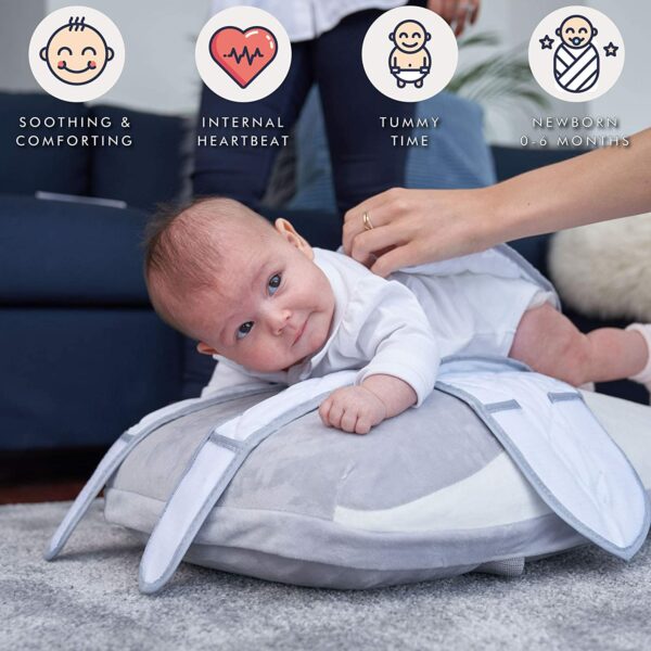 Babocush Newborn Comfort Cushion - Vibration & Heartbeat, Colic & Gas Relief, Tummy Time Support - Image 3
