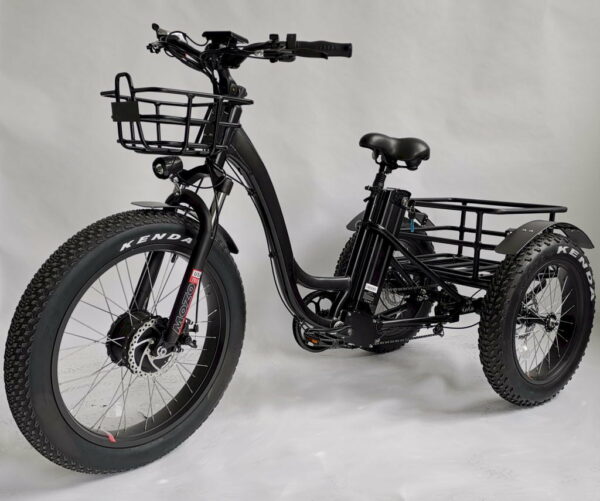 BaFang 750W Fat Tire Electric Trike - All-Terrain 48V Tricycle with Samsung Battery, Dual Suspension, Shimano 7-Speed, 350 lbs Capacity