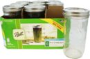 Ball 24 Oz Wide Mouth Glass Mason Jars with Lids, 9 Pack, Freezer Safe, Ideal for Canning