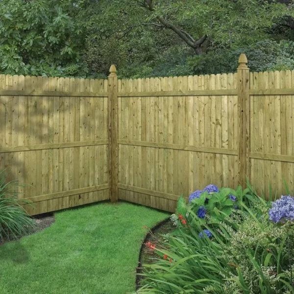 Barrette 6x8 ft Pressure-Treated Wood Privacy Fence Panel with Dog-Ear Design - Image 3