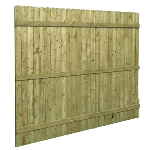 Barrette 6x8 ft Pressure-Treated Wood Privacy Fence Panel with Dog-Ear Design - Image 4