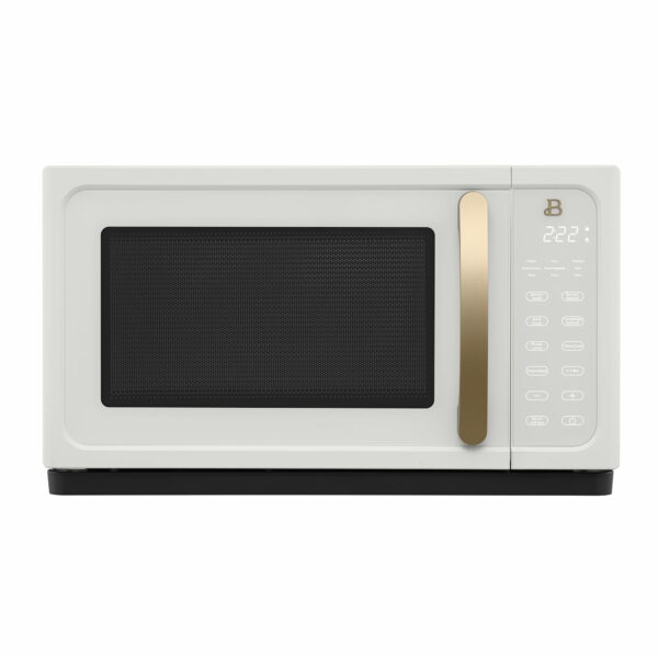Beautiful 1.1 Cu ft 1000W Sensor Microwave Oven - White Icing, Kitchen Appliance