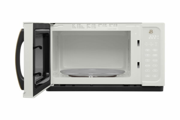 Beautiful 1.1 Cu ft 1000W Sensor Microwave Oven - White Icing, Kitchen Appliance - Image 5