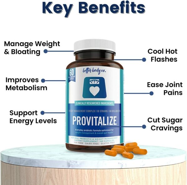 Better Body Co Provitalize Menopause Probiotic for Women - Boosts Metabolism & Energy, Reduces Hot Flashes - Image 2