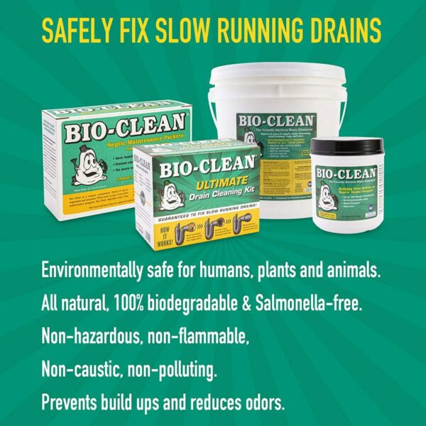Bio-Clean Natural Drain Cleaner 2lb - Enzyme-Based, Eco-Friendly, 100 Treatments, Safe for Septic & Grease Traps - Image 4