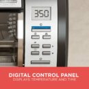 BLACK+DECKER SpaceMaker Under-Cabinet Toaster Oven, 9" Pizza Capacity, Digital Controls, Black/Stainless Steel